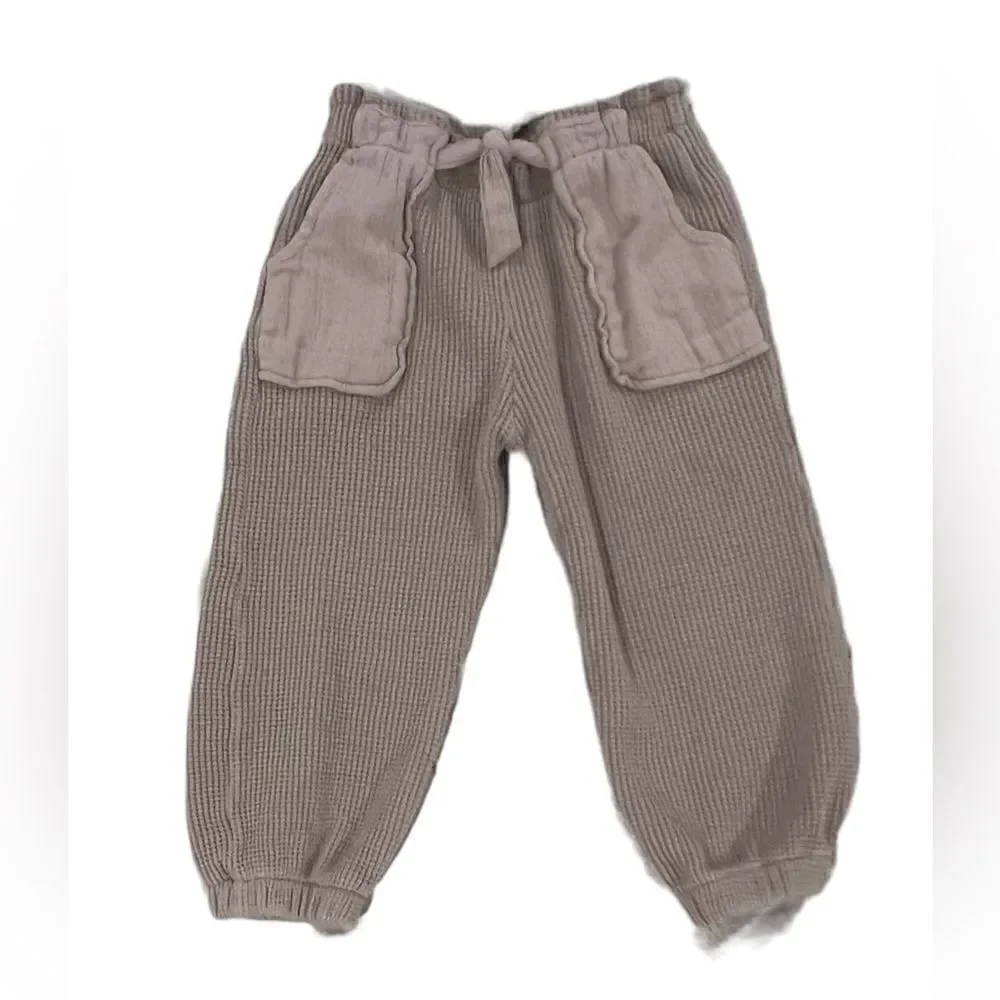 ZARA WAFFLE KNIT JOGGERS, 18-24 months